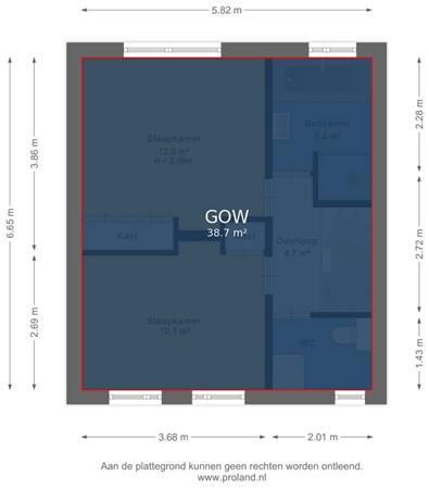 Floorplan - Celsiusstraat 223, 2041 TJ Zandvoort